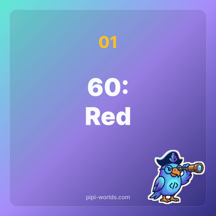 Card showing the 60th birthday red color tradition