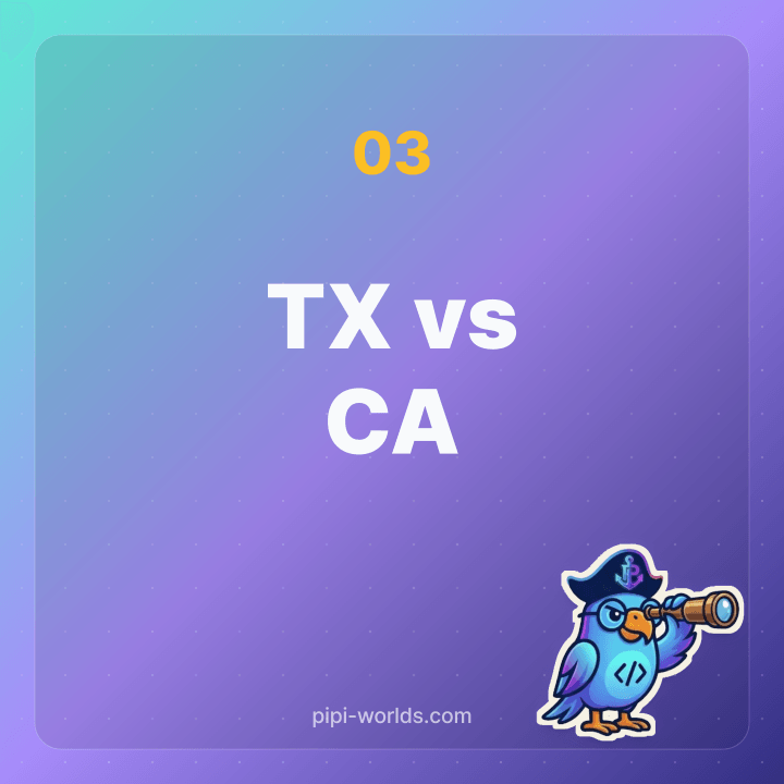 Texas no-state-tax versus California 9.3% marginal comparison card
