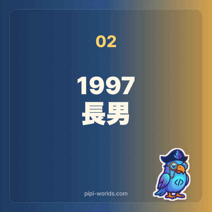 Z 世代最初の出生年 1997 を示すカード