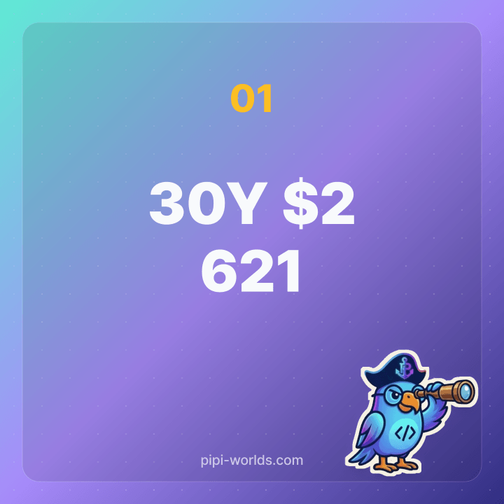 Card showing $2,621 monthly payment for 30-year fixed mortgage